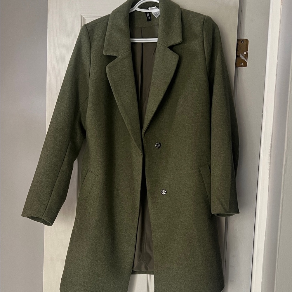 H&M Classic Green Trench Coat